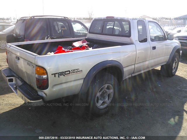 5TESM92N62Z032125 - 2002 TOYOTA TACOMA XTRACAB PRERUNNER ვერცხლისფერი ფოტო 4