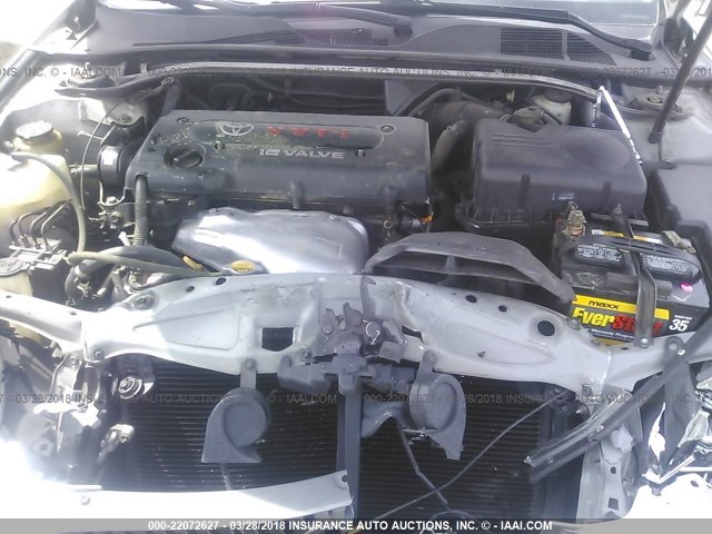 4T1CE38P05U984330 - 2005 TOYOTA CAMRY SOLARA SE/SLE ვერცხლისფერი ფოტო 10