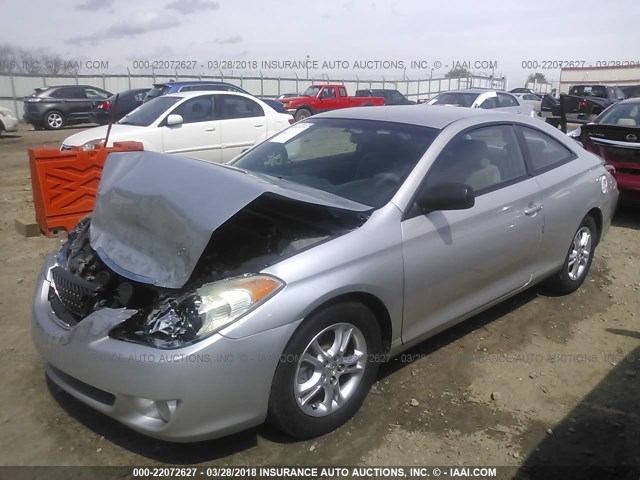 4T1CE38P05U984330 - 2005 TOYOTA CAMRY SOLARA SE/SLE SILVER photo 2