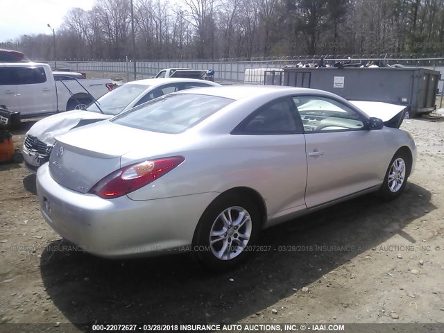 4T1CE38P05U984330 - 2005 TOYOTA CAMRY SOLARA SE/SLE ვერცხლისფერი ფოტო 4