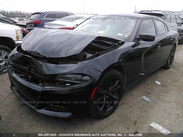 2C3CDXHG3GH333069 - 2016 DODGE CHARGER SXT BLACK photo 2