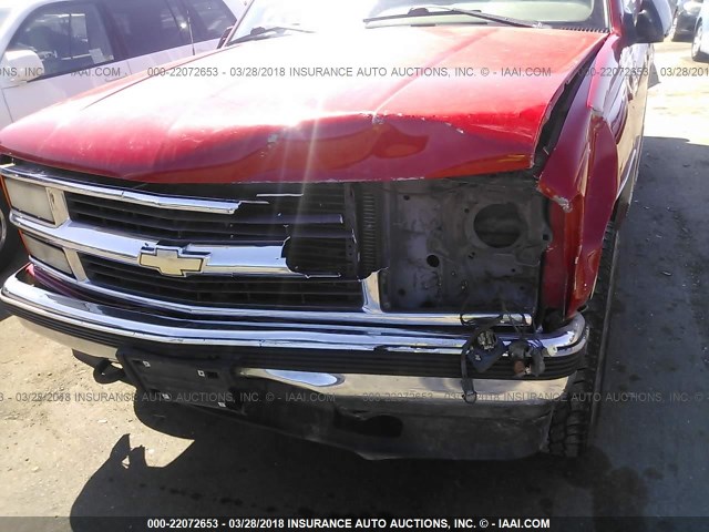 3GNFK16RXTG168476 - 1996 CHEVROLET SUBURBAN K1500 RED photo 6