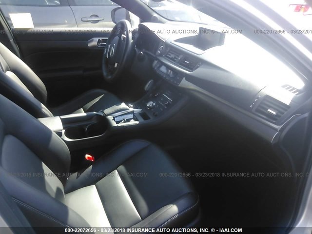 JTHKD5BH3F2233511 - 2015 LEXUS CT 200 SILVER photo 5