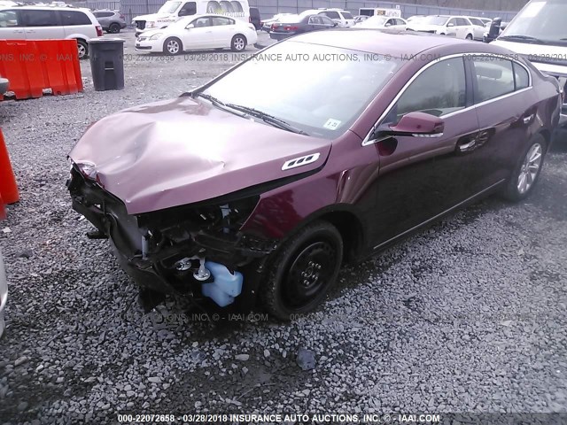 1G4GB5G30GF110846 - 2016 BUICK LACROSSE MAROON photo 2