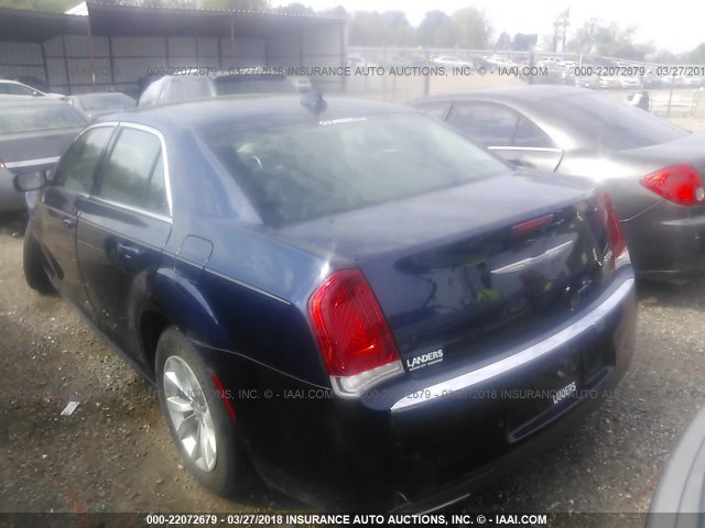 2C3CCAAGXFH904386 - 2015 CHRYSLER 300 LIMITED BLUE photo 3