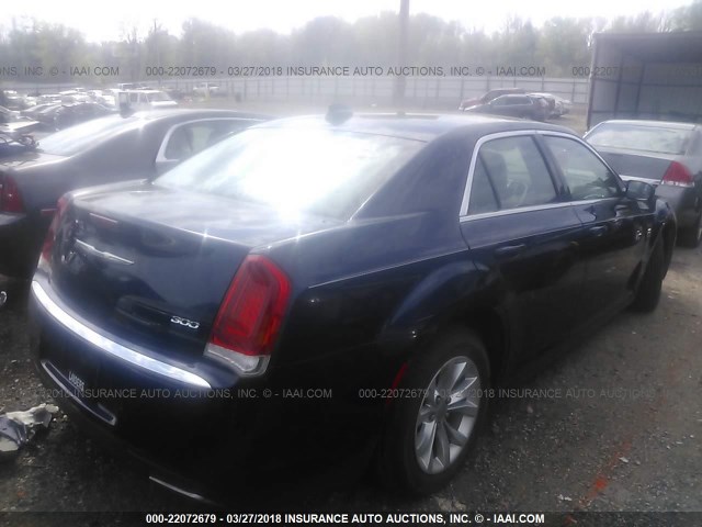 2C3CCAAGXFH904386 - 2015 CHRYSLER 300 LIMITED BLUE photo 4