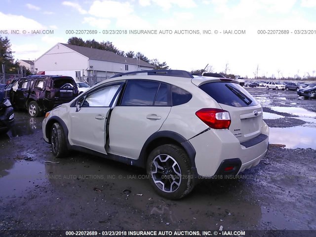 JF2GPABC0H8229123 - 2017 SUBARU CROSSTREK PREMIUM ბეჟი ფოტო 3