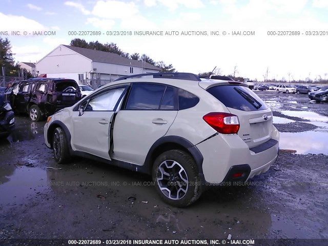 JF2GPABC0H8229123 - 2017 SUBARU CROSSTREK PREMIUM BEIGE photo 3