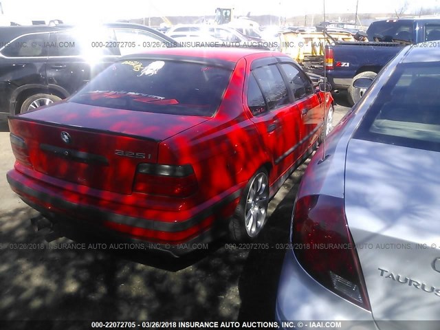 WBACB4328SFM04379 - 1995 BMW 325 I AUTOMATIC RED photo 4