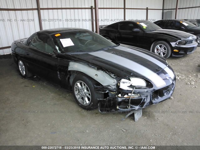 2G1FP22K622160135 - 2002 CHEVROLET CAMARO BLACK photo 1