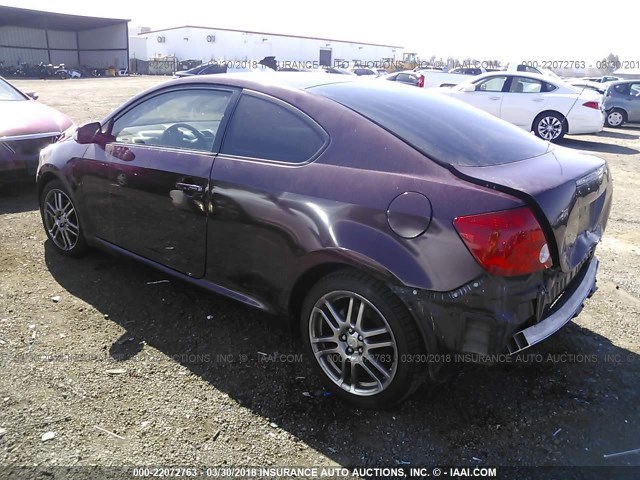 JTKDE167160122400 - 2006 TOYOTA SCION TC 栗色 照片 3