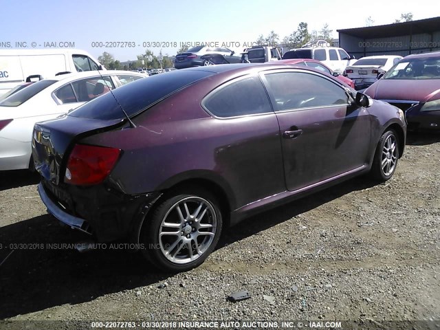 JTKDE167160122400 - 2006 TOYOTA SCION TC 栗色 照片 4