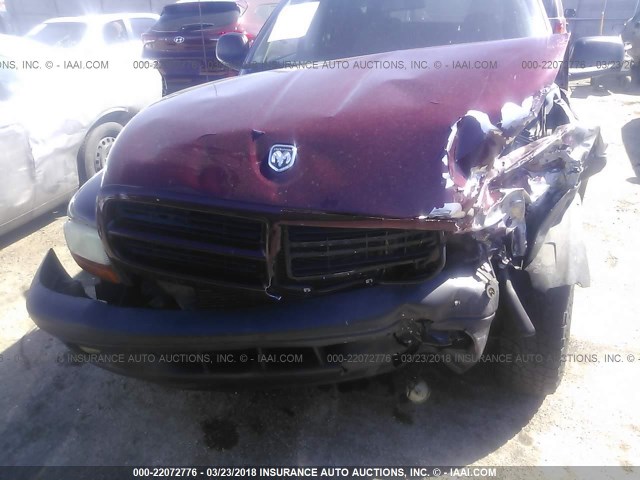 1D4HS38N63F561855 - 2003 DODGE DURANGO SPORT MAROON photo 6