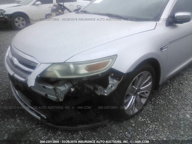 1FAHP2FW9AG118844 - 2010 FORD TAURUS LIMITED SILVER photo 6