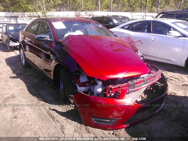 1FAHP2F87GG110848 - 2016 FORD TAURUS LIMITED RED photo 1