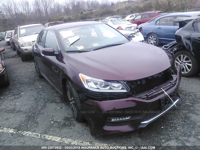 1HGCR2F54GA158168 - 2016 HONDA ACCORD SPORT BURGUNDY photo 1