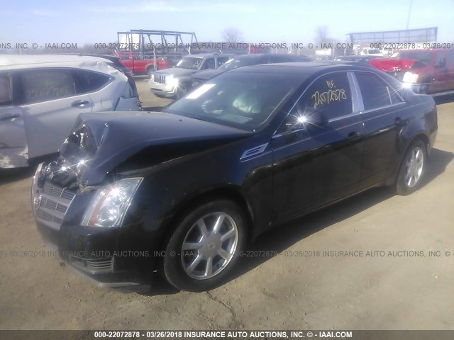 1G6DF577280183626 - 2008 CADILLAC CTS BLACK photo 2