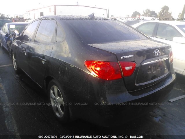 KMHDU46D49U812779 - 2009 HYUNDAI ELANTRA GLS/SE BLACK photo 3