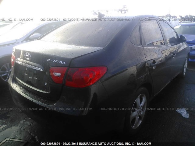 KMHDU46D49U812779 - 2009 HYUNDAI ELANTRA GLS/SE BLACK photo 4