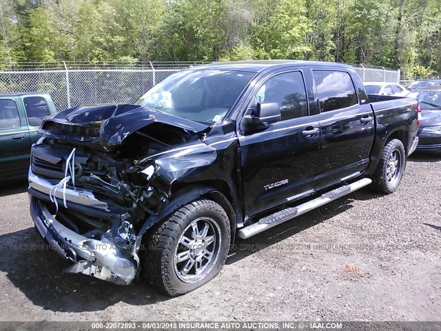 5TFEM5F17EX070424 - 2014 TOYOTA TUNDRA CREWMAX SR5 BLACK photo 2