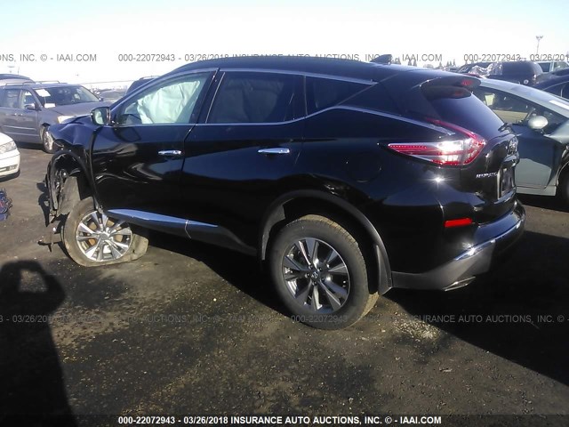 5N1AZ2MH8GN167558 - 2016 NISSAN MURANO S/SL/SV/PLATINUM BLACK photo 3