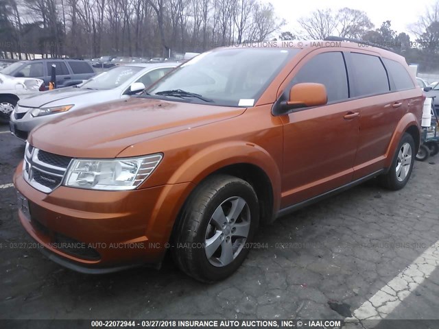 3D4PG1FG3BT516544 - 2011 DODGE JOURNEY MAINSTREET ORANGE photo 2