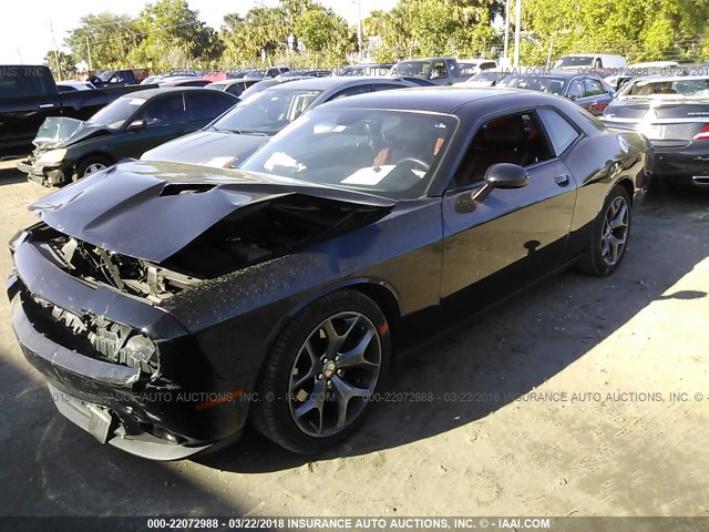 2C3CDZBG3FH759282 - 2015 DODGE CHALLENGER SXT PLUS BLACK photo 2