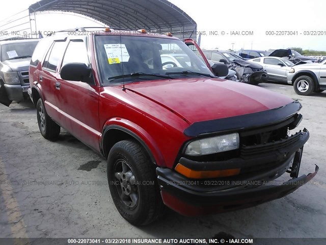 1GNDT13W9X2202968 - 1999 CHEVROLET BLAZER RED photo 1