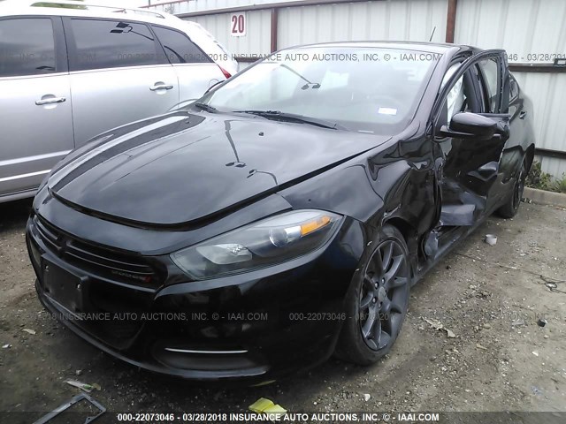 1C3CDFAA3GD624586 - 2016 DODGE DART SE BLACK photo 2