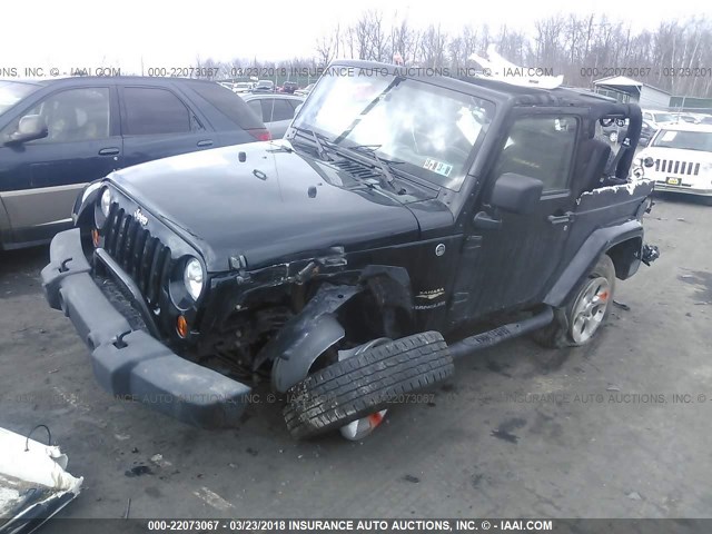 1C4AJWBG7DL676934 - 2013 JEEP WRANGLER SAHARA BLACK photo 2