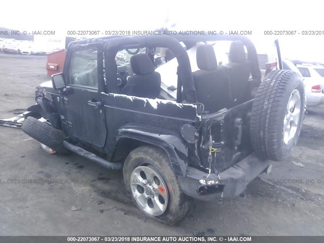 1C4AJWBG7DL676934 - 2013 JEEP WRANGLER SAHARA BLACK photo 3