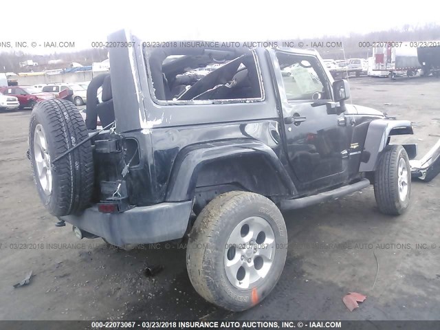 1C4AJWBG7DL676934 - 2013 JEEP WRANGLER SAHARA BLACK photo 4