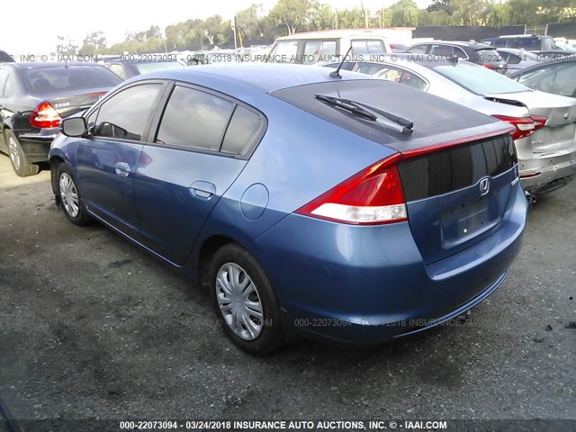 JHMZE2H53AS028772 - 2010 HONDA INSIGHT LX Light Blue photo 3