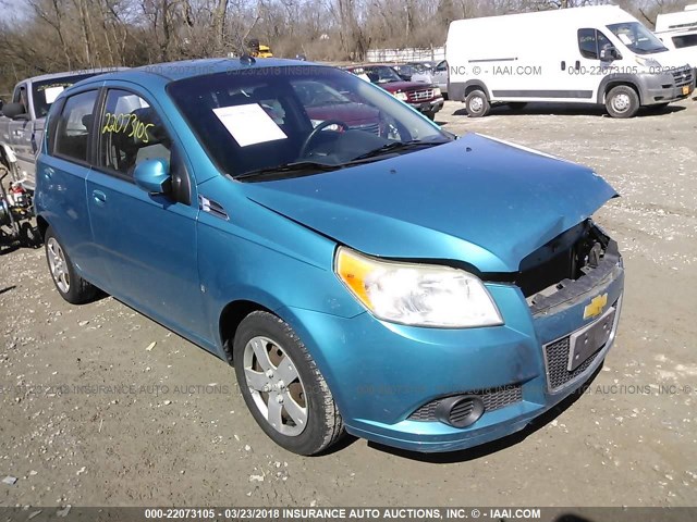 KL1TD66E19B646552 - 2009 CHEVROLET AVEO LS/LT BLUE photo 1