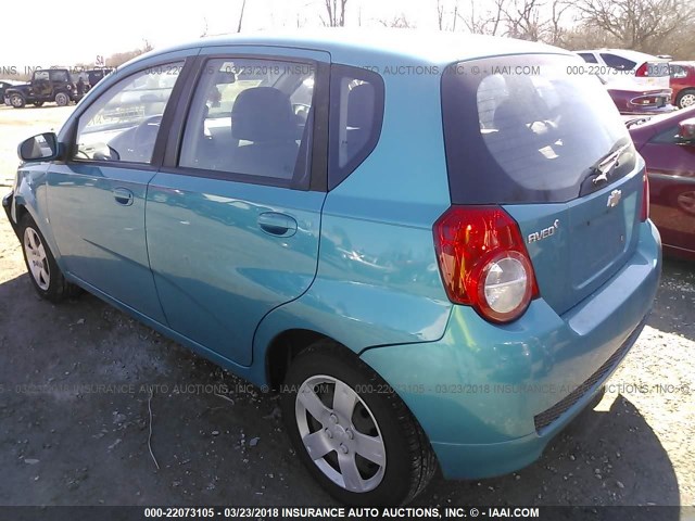 KL1TD66E19B646552 - 2009 CHEVROLET AVEO LS/LT 蓝色 照片 3