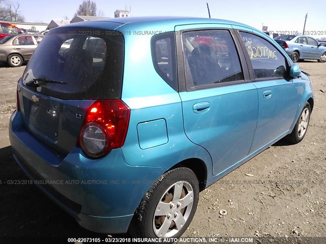 KL1TD66E19B646552 - 2009 CHEVROLET AVEO LS/LT BLUE photo 4