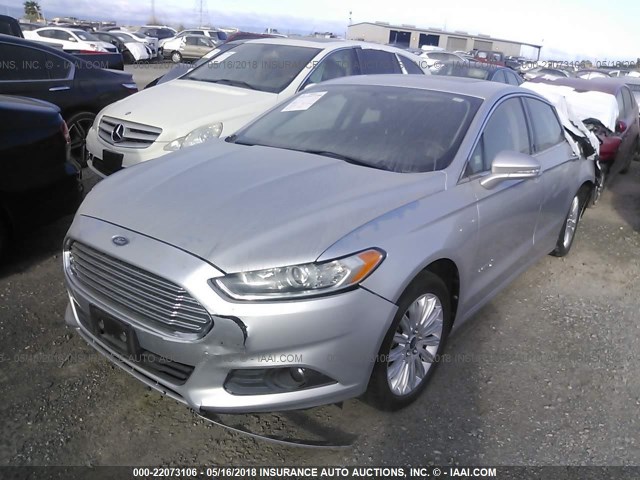 3FA6P0LU7DR362813 - 2013 FORD FUSION SE HYBRID SILVER photo 2