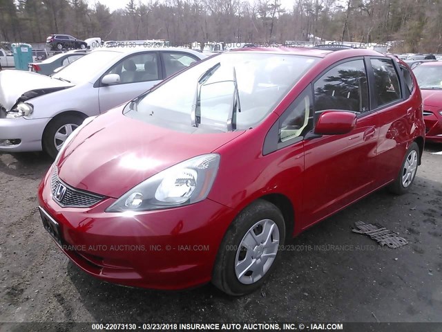 JHMGE8H37DC080641 - 2013 HONDA FIT RED photo 2