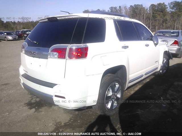 2GKALUEK8F6389116 - 2015 GMC TERRAIN DENALI WHITE photo 4