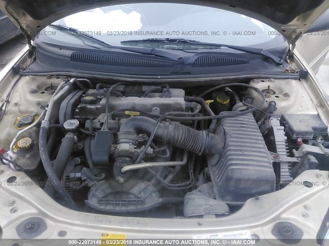 1B3EJ46X41N621407 - 2001 DODGE STRATUS SE GOLD photo 10