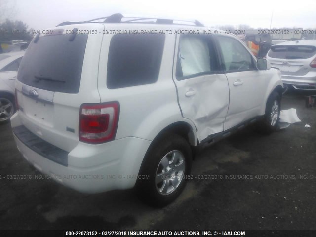 1FMCU0EG4CKA59080 - 2012 FORD ESCAPE LIMITED WHITE photo 4