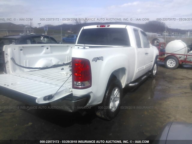 1GTR2VE78DZ150525 - 2013 GMC SIERRA K1500 SLE WHITE photo 4