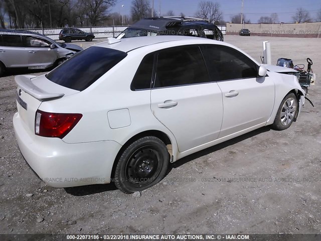 JF1GE61649H506554 - 2009 SUBARU IMPREZA 2.5I WHITE photo 4