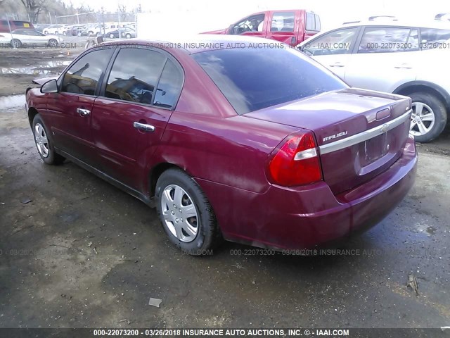 1G1ZS58F67F231041 - 2007 CHEVROLET MALIBU LS MAROON photo 3