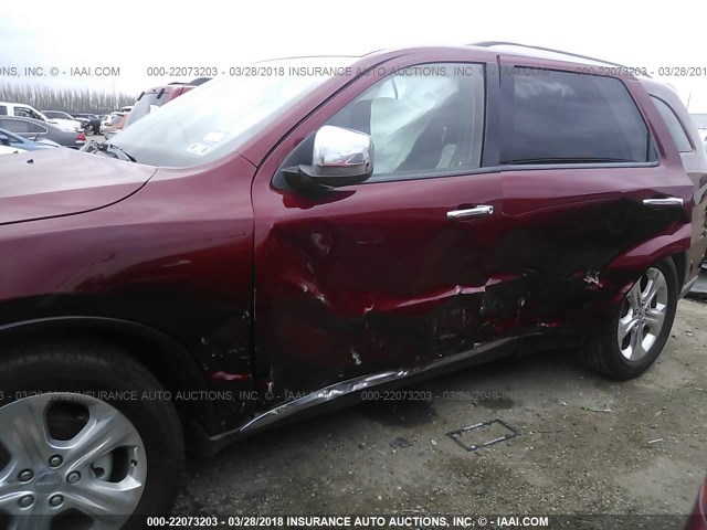 1C4RDHAGXEC970465 - 2014 DODGE DURANGO SXT RED photo 6