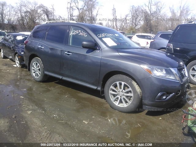 5N1AR2MM0EC655117 - 2014 NISSAN PATHFINDER S/SV/SL/PLATINUM 蓝色 照片 1