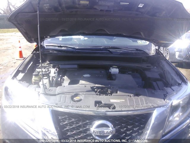 5N1AR2MM0EC655117 - 2014 NISSAN PATHFINDER S/SV/SL/PLATINUM 蓝色 照片 10