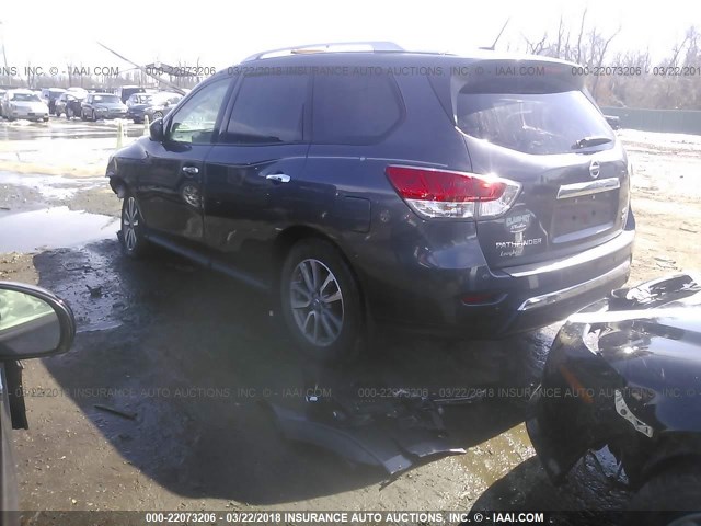 5N1AR2MM0EC655117 - 2014 NISSAN PATHFINDER S/SV/SL/PLATINUM 蓝色 照片 3