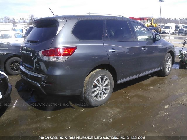 5N1AR2MM0EC655117 - 2014 NISSAN PATHFINDER S/SV/SL/PLATINUM 蓝色 照片 4