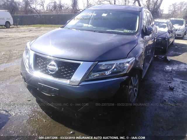 5N1AR2MM0EC655117 - 2014 NISSAN PATHFINDER S/SV/SL/PLATINUM 蓝色 照片 6